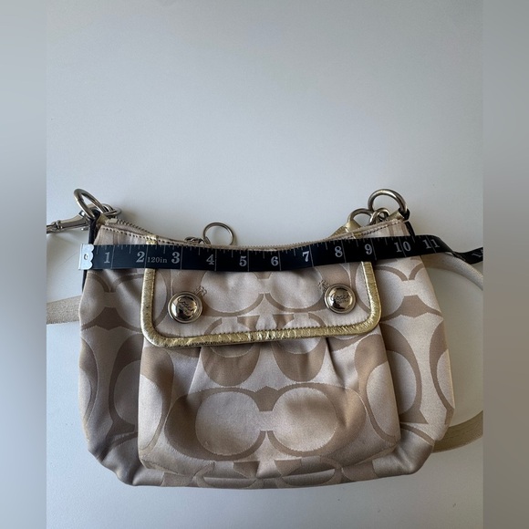 COACH Poppy Signature Satin Groovy two way Bag GOLD #13833 2009 - Picture 15 of 17